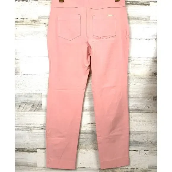 Spartina 449 Womens XL Pink Maren Pull On Flat Front Summer Ankle Pants NEW - Picture 3 of 8